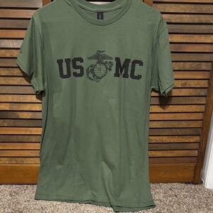 USMC Men's Olive Green Graphic Tee